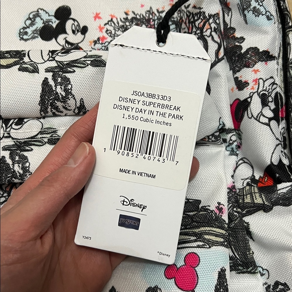 Jansport Classic Mickey Mouse Print Backpack - Picture 2 of 2